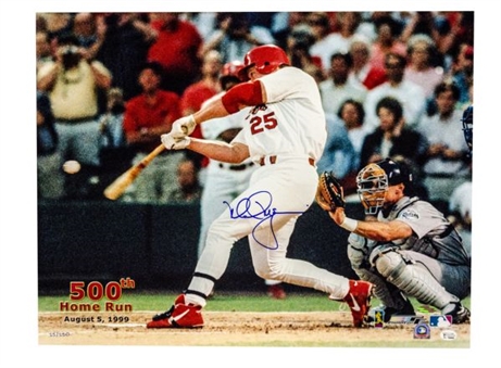 Mark McGwire 500th Home Run Signed 16x20 Photo (MLB Authenticated)